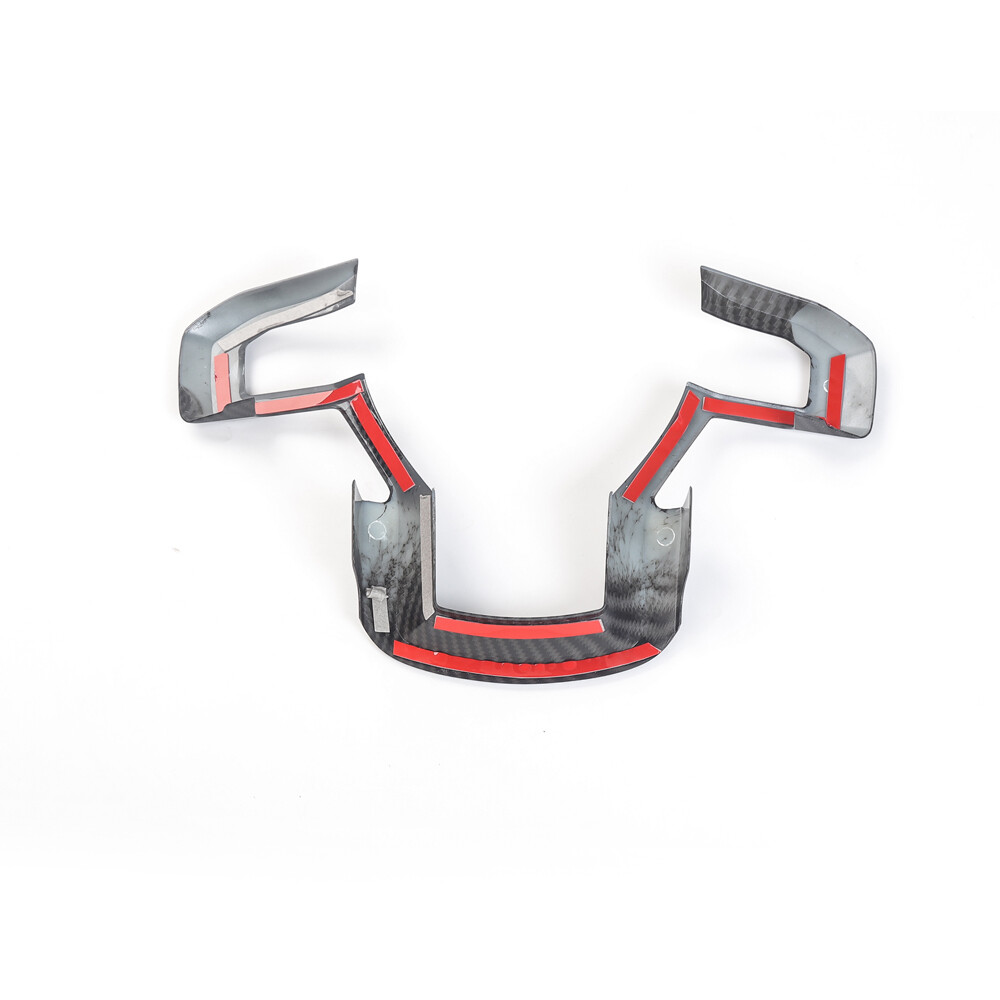 Interior Door Handle+Steering Wheel Cover Trim For Ford F150 15-20 Carbon Fiber