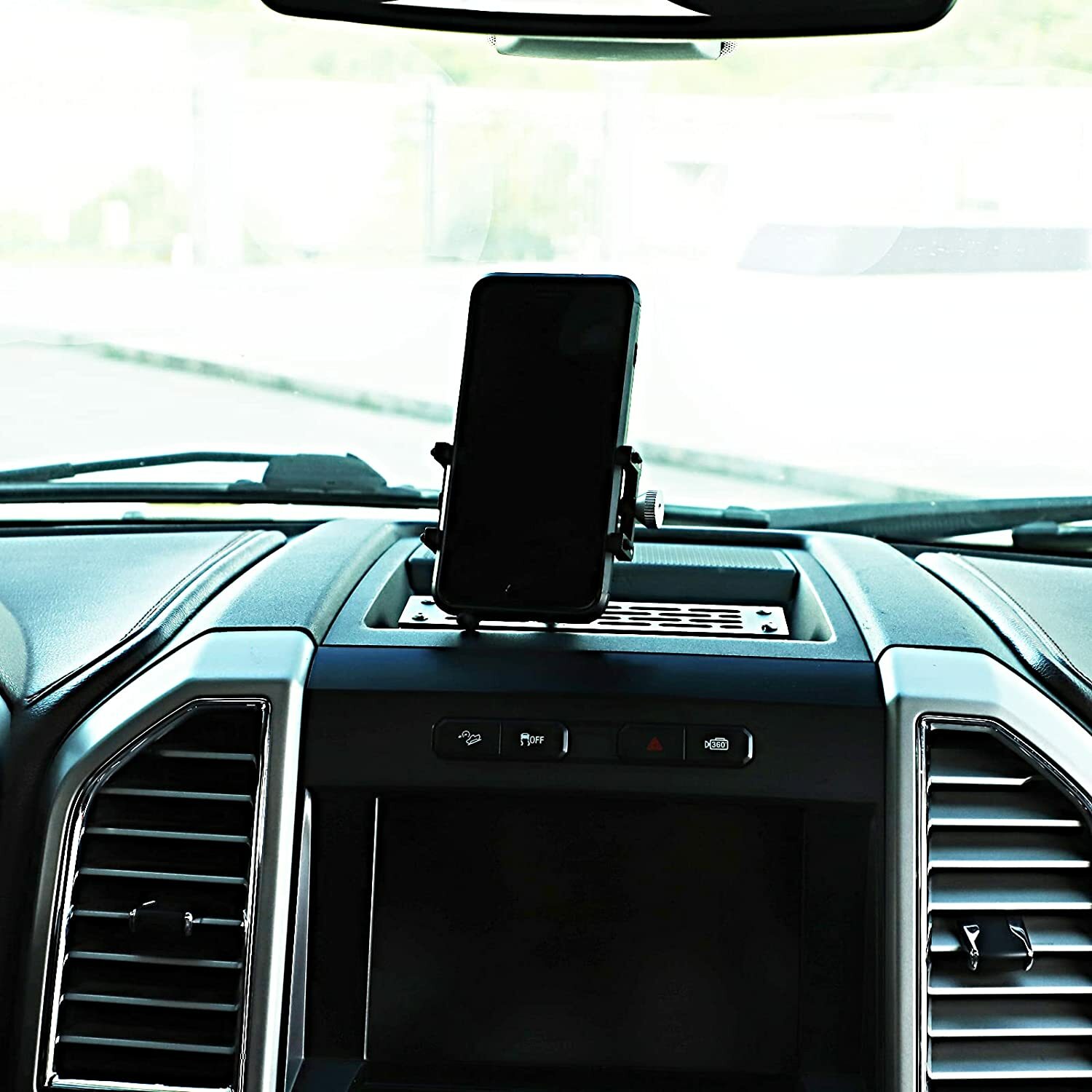 Center Console Dashboard Storage Box Phone Holder Bracket for Ford F150 2015-20