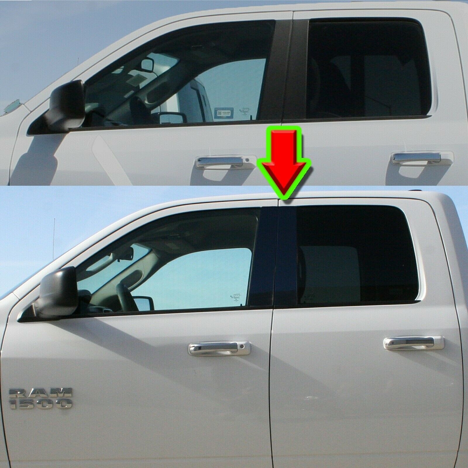 Black Pillar Trim for Buick Enclave 07-17 10pc Set Door Cover Piano Post