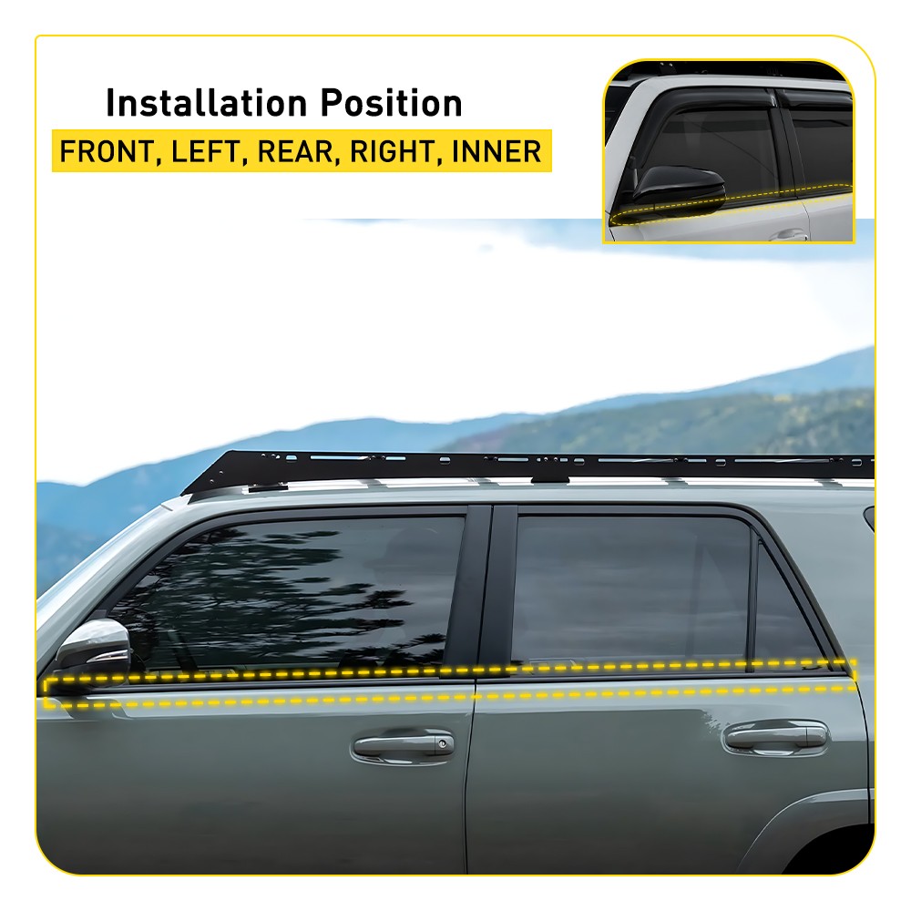 Inner Front & Rear Door Weatherstrip Set of 4 For Toyota 10-24 4Runner GX460