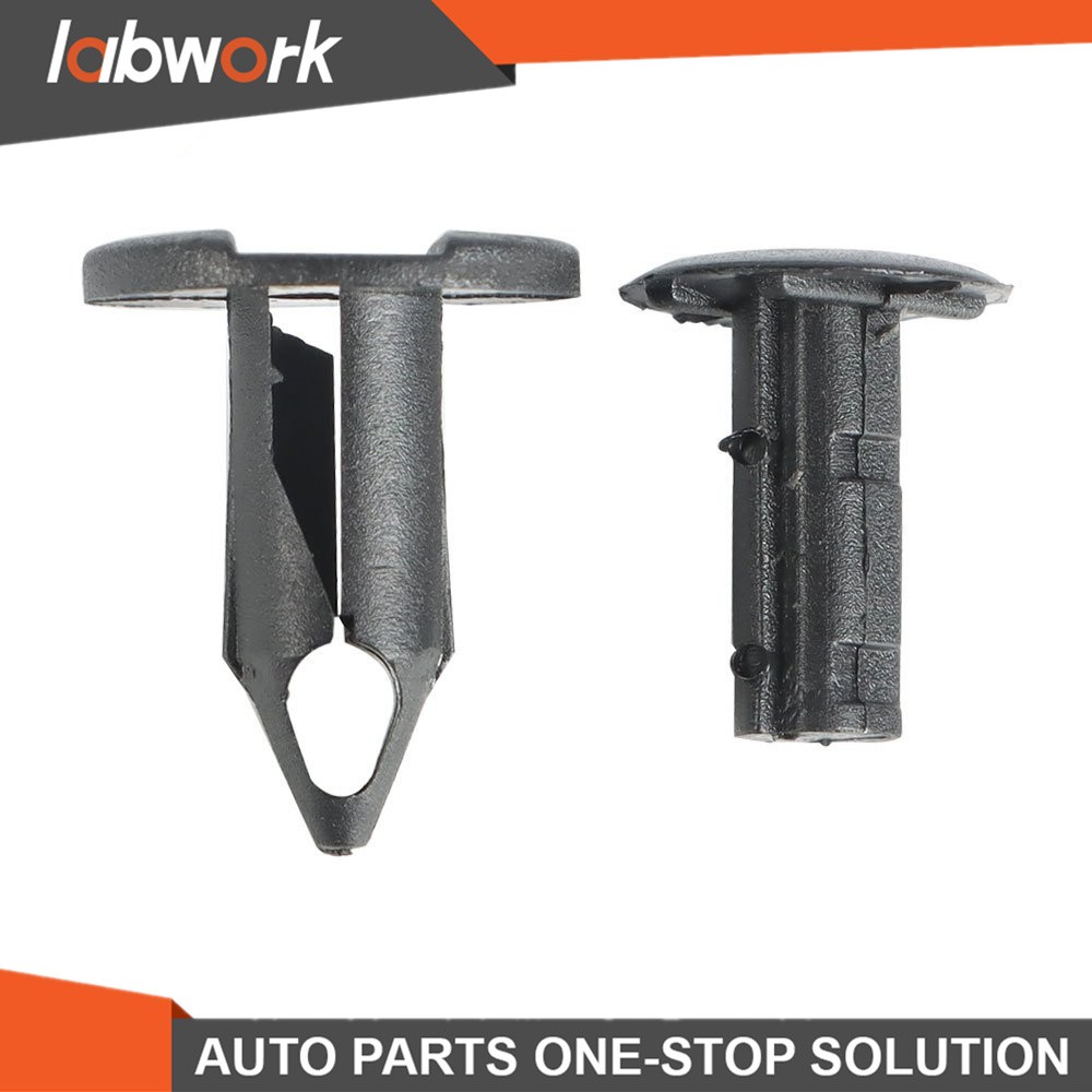 Labwork 100p 8mm Car Hole Push Pin Clips Plastic Rivets Fastener Fender Bumper