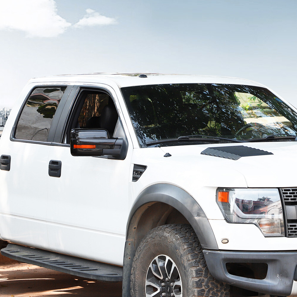 For Ford F150 Raptor 09-14 Side Door Mirror Trims Cover Accessories Carbon Fiber