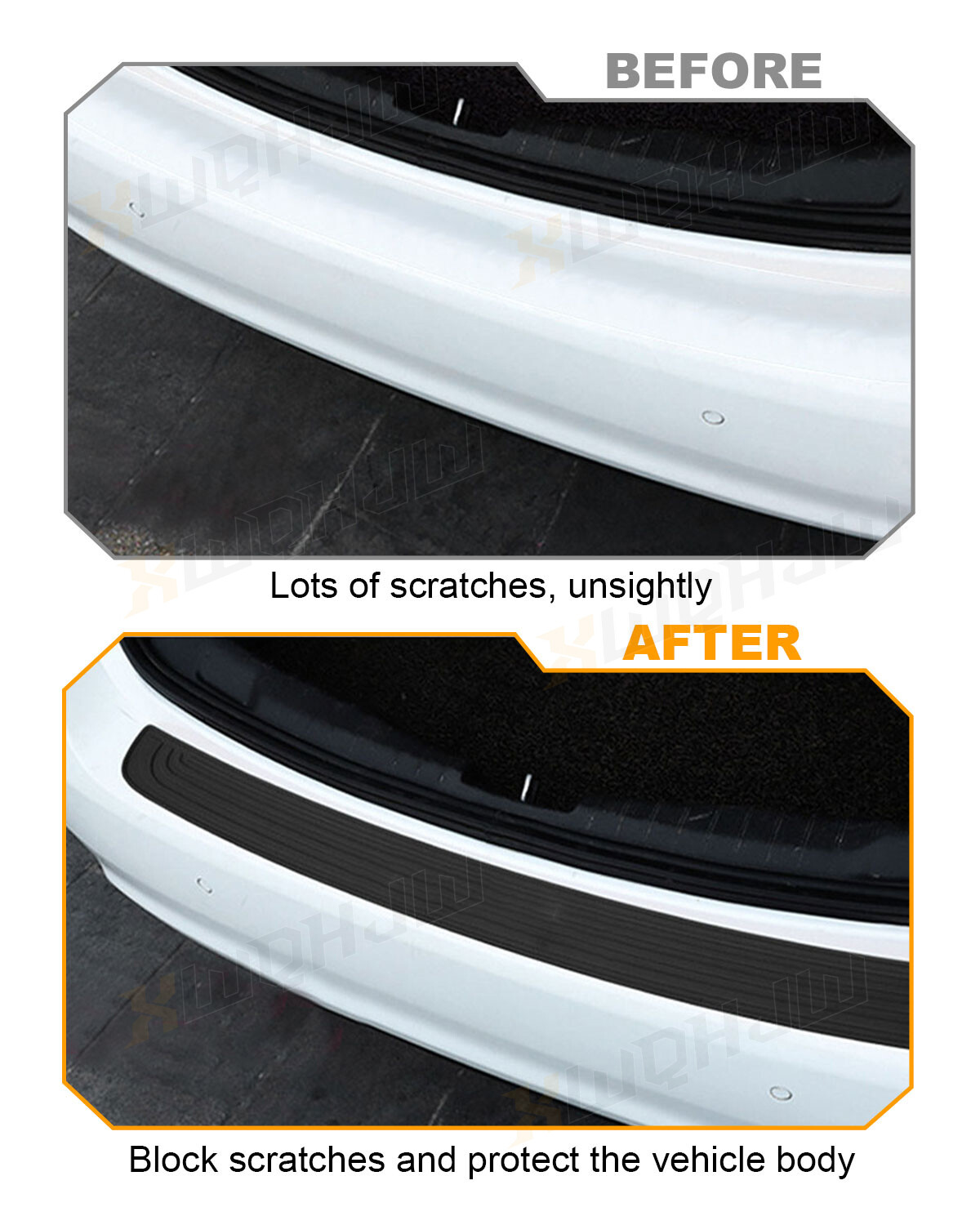 For Jeep Grand Cherokee 1999-2010 Rubber Rear Bumper Protector Scratch Guard