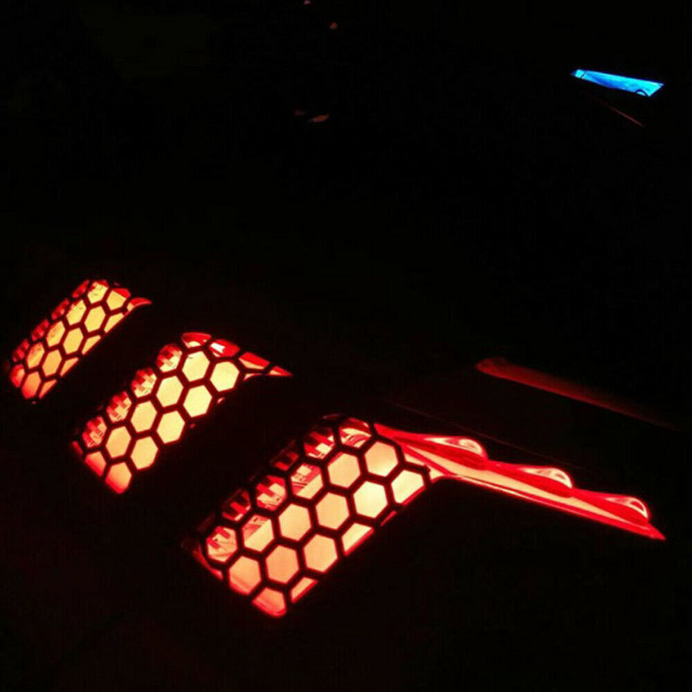 Headlight Tail Light Lamp Decor Trim Honeycomb Self-Adhesive Sticker Decals Wrap
