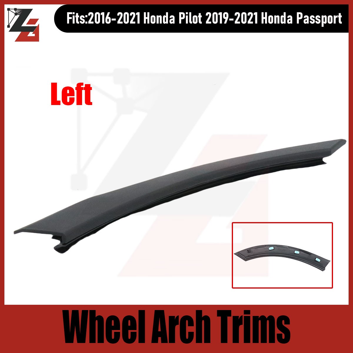 For Honda Pilot 2016-2022 Left Side Rear Door Wheel Arch Garnish 75395-TG7-A01