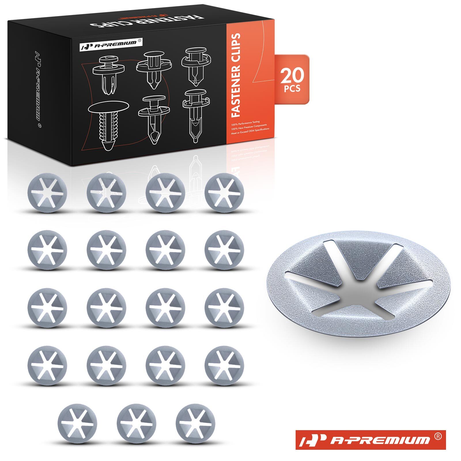 A-Premium 20Pcs 24mm Zinc Metal Push-On Retainer Fasteners for Chevy Buick GMC