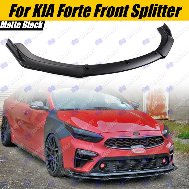 For KIA Forte Sedan/Hatchback 16-21 Front Bumper Lip Splitter Spoiler Matte BLK