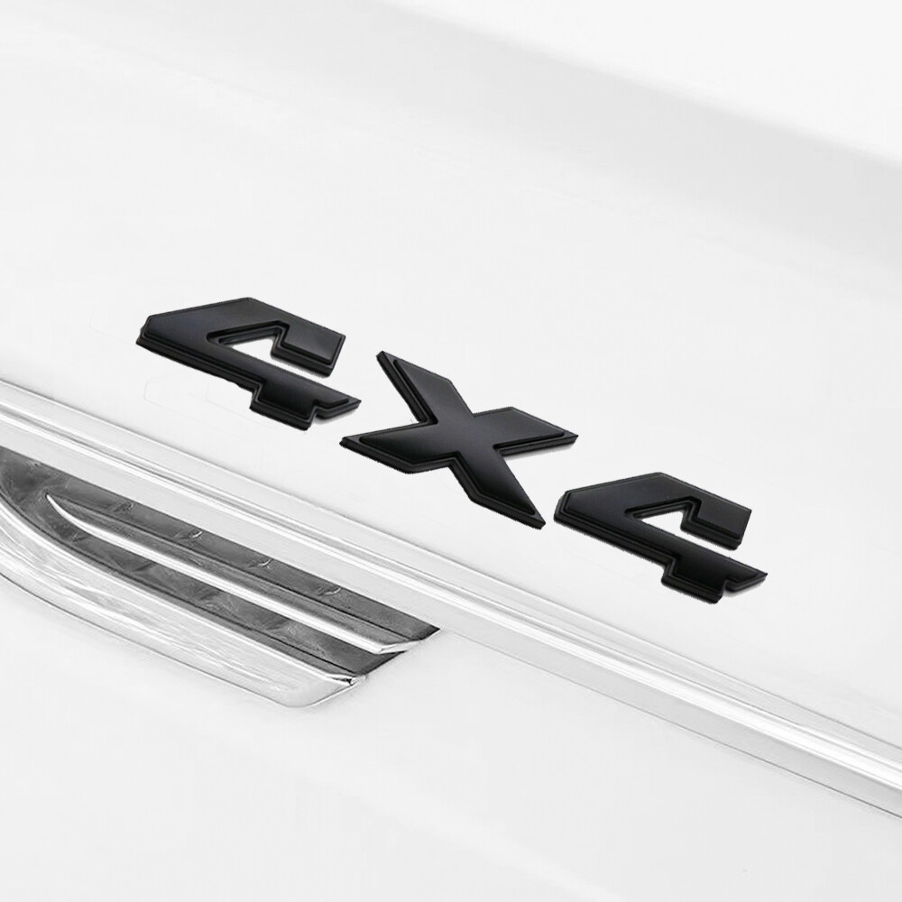 Black 4X4 Four-Wheel Drive Emblem Badge Tailgate Sticker Car Truck Accessories