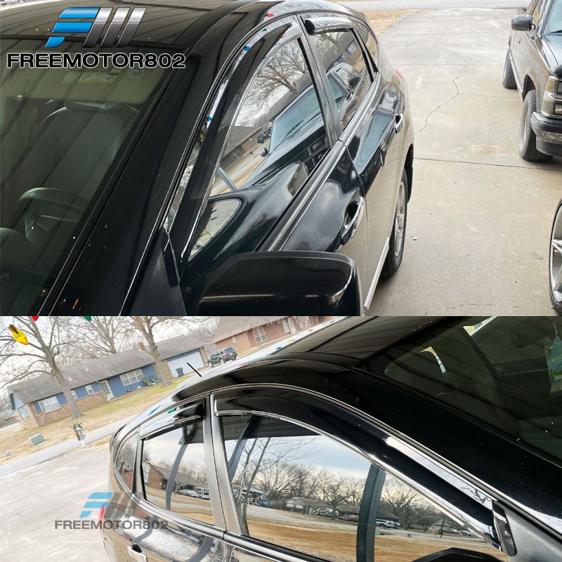 Fits 09-13 Nissan Rogue 14-15 Rogue Select Window Visor Acrylic Slim Style