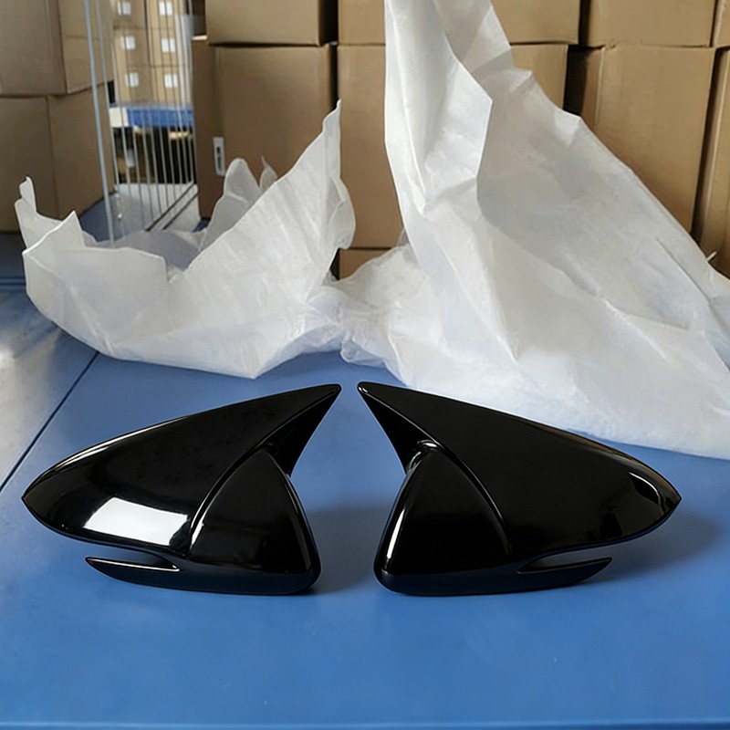 2 Gloss Black Rear View Side Door Mirror Cover Cap For 2016-2020 Hyundai Elantra