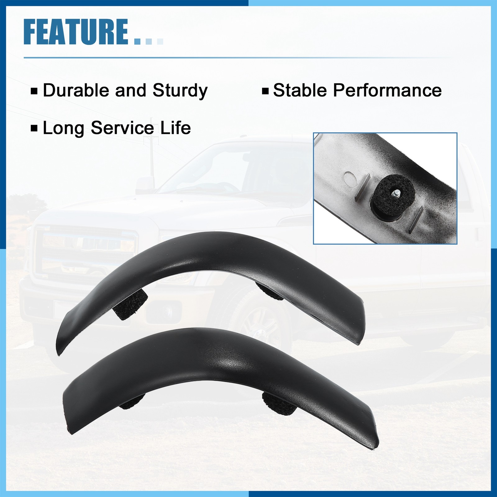 Pair Roof Side Decorative Strips No.YC3Z-2551729-PTM for Ford F-250 Super Duty