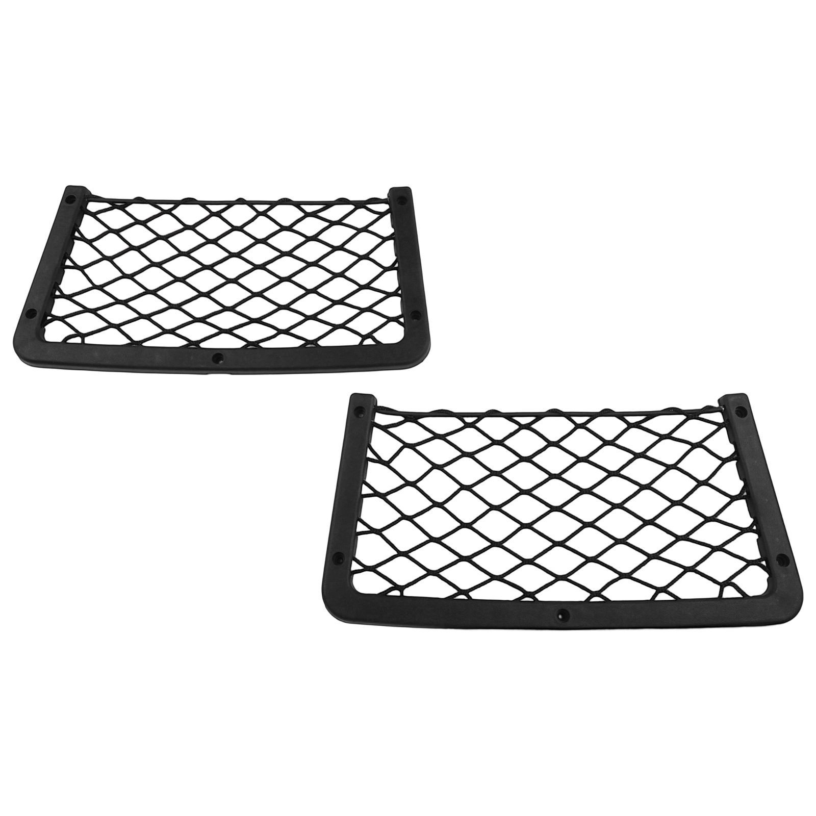 Plastic Car Seat Organizer Mesh Storage Bags 2Pcs 36*18CM Black High Quality