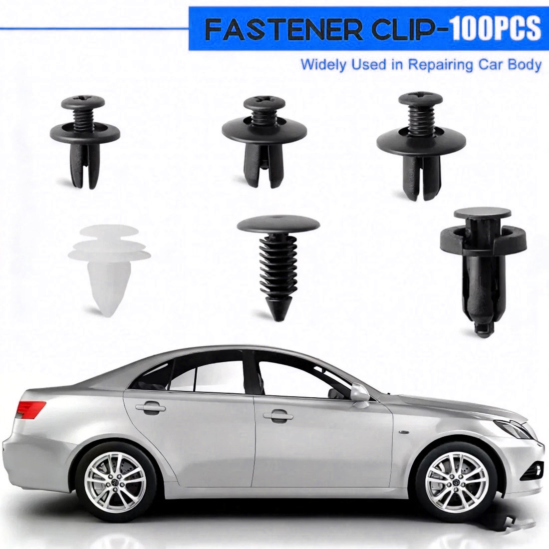 For Subaru 100Pcs Bumper Hood Clips Retainer Rivet Fastener Fender Push Pin US