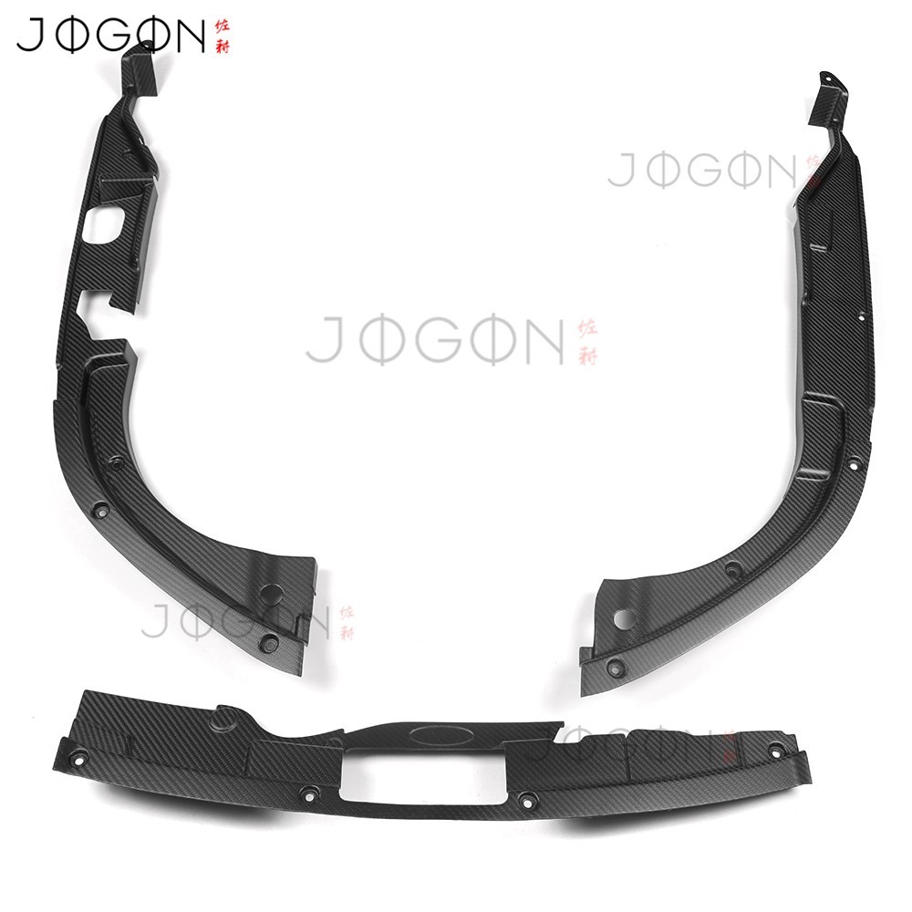 Matte Carbon Engine Bay Side Trim + Radiator Cooling Plate For Acura Integra DE5