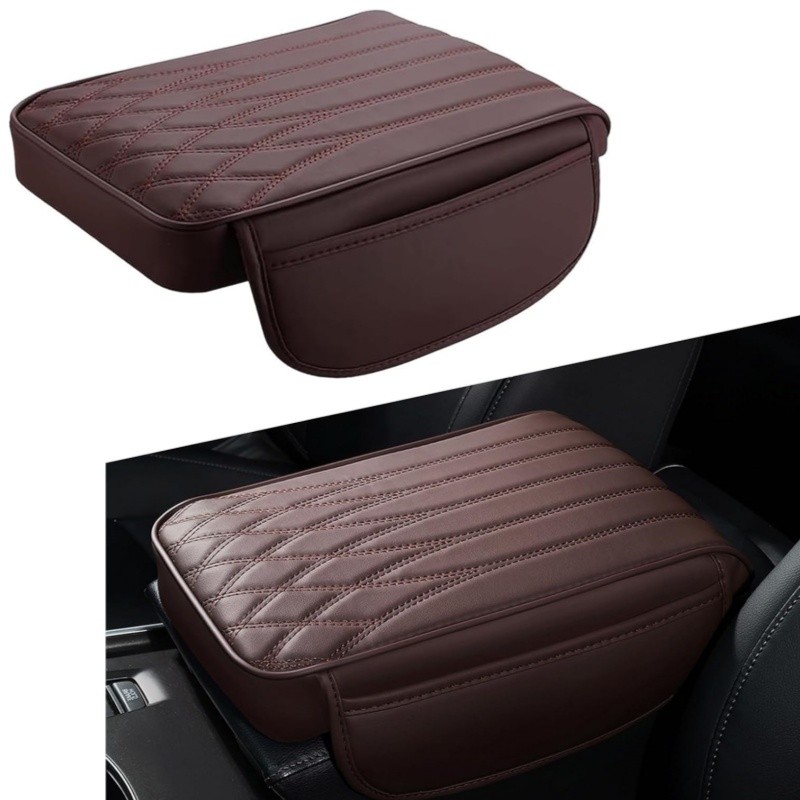 Car Center Console Cover Universal Microfiber Leather Car Armrest Cover Cushion