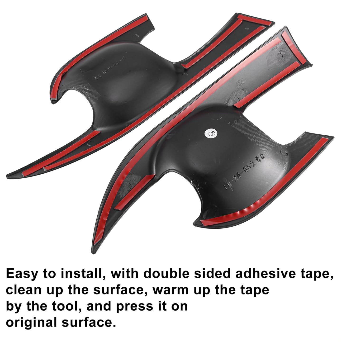 Carbon Fiber Exterior Door Handle Bowl Cover Trim 4Pcs For Toyota Camry 2018-24