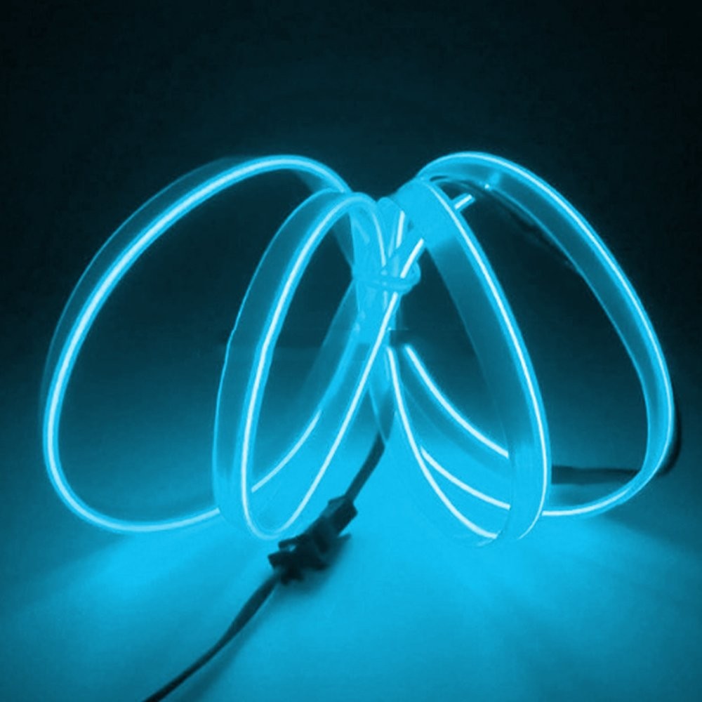 2M Cold White LED Car Interior Decor Trim Atmosphere Wire Strip Light Lamp Dash
