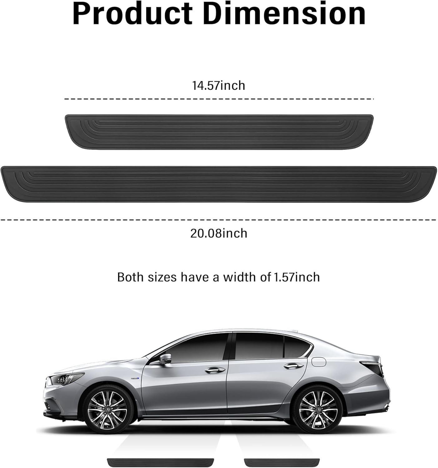 4x For Subaru Impreza 2015-2025 Car Door Sill Step Protector Cover PVC Sticker