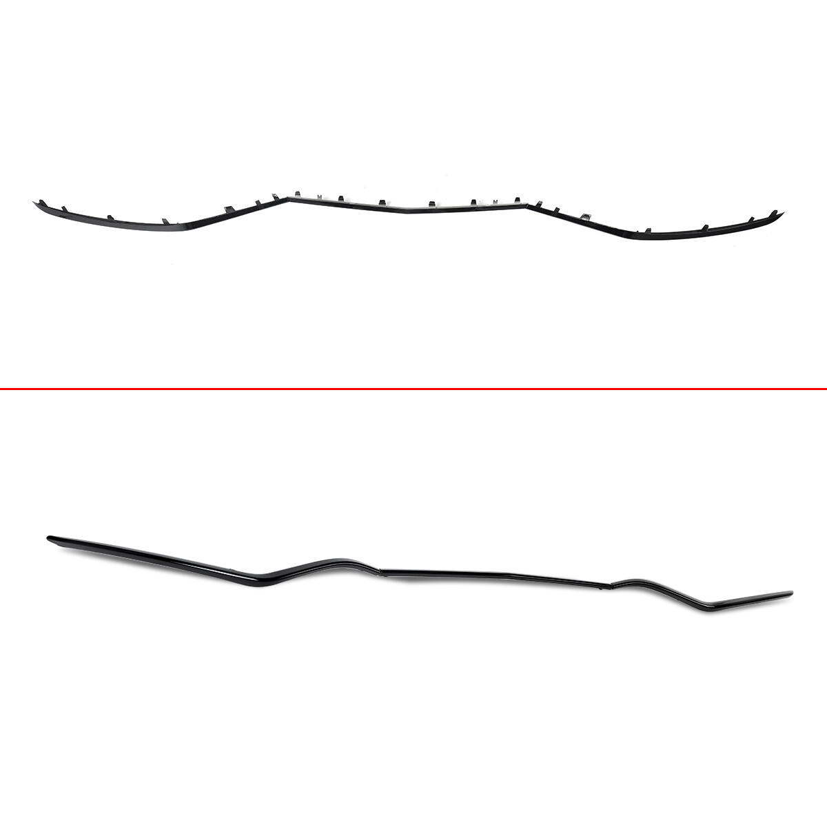 3Pcs Gloss Black Front Bumper Molding Trim For 2015-2021 Mercedes Benz C63 CLS63