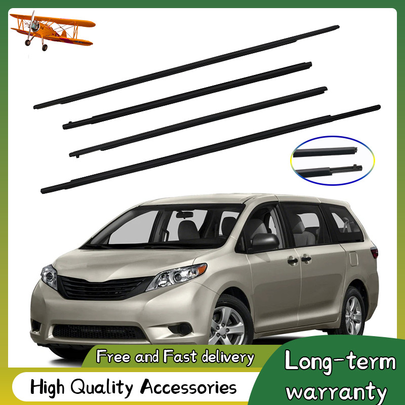 4Pcs Window Weatherstrip Rubber Seal for Toyota Sienna 2011-2020 Window Trim Rep