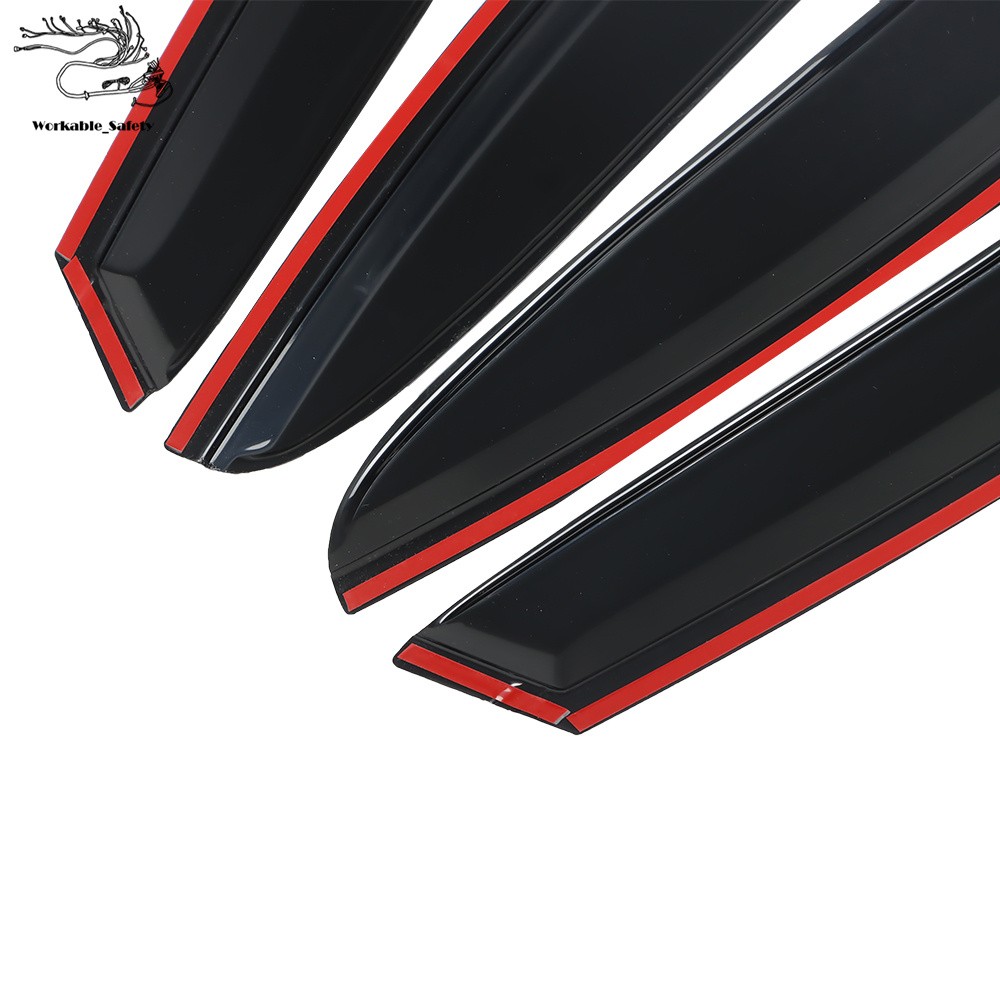 4Pcs Window Visors Rain Guards JDM Style For Subaru WRX STI 2015 2016 2017 2018
