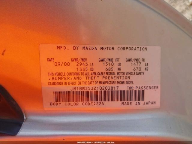 01-05 Mazda Mx-5 Miata NB Front Subframe Brace
