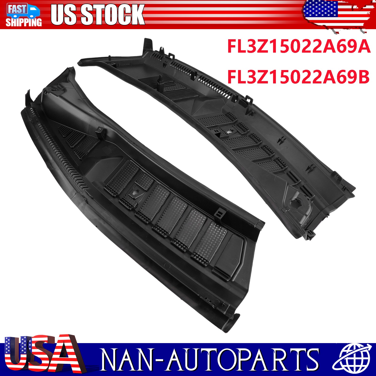 For 2015-2020 Ford F150 F-150 Windshield Wiper Cowl Grill Grille FL3Z15022A69A