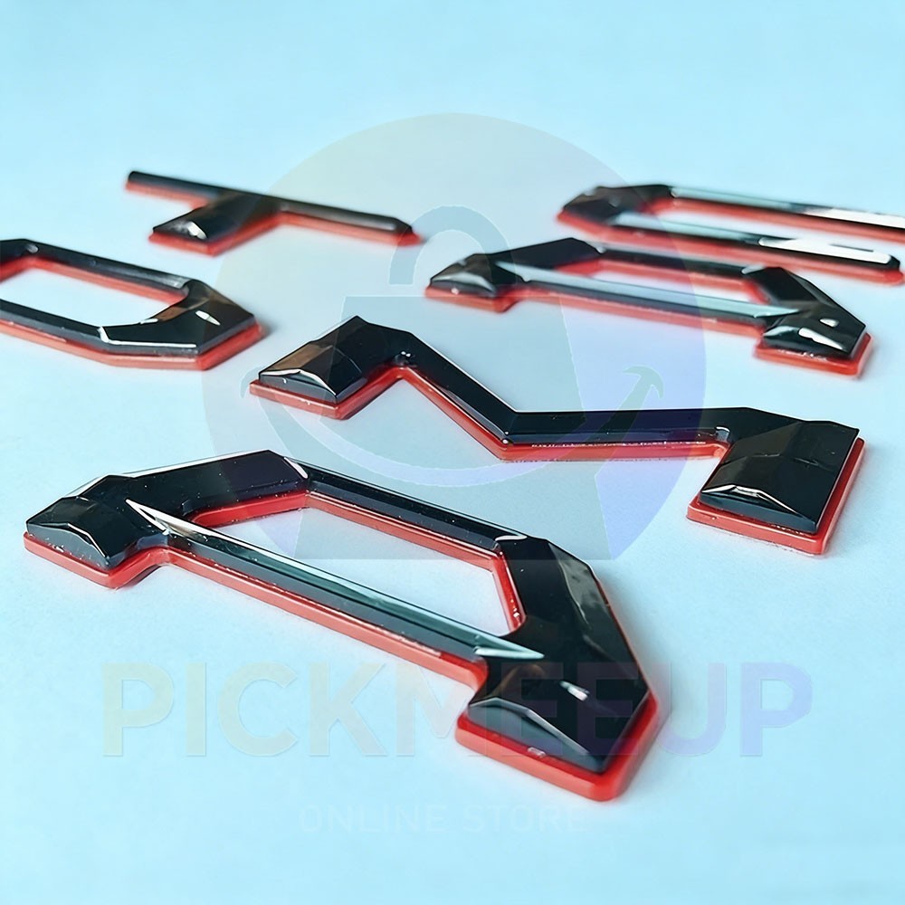 Black Red Tailgate Letter Emblem For Tacoma 2016-2023 Rear 3D Badges Accessories