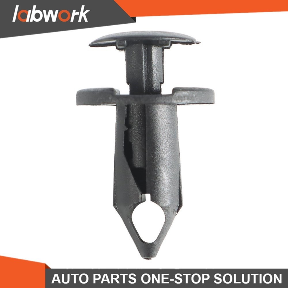 Labwork 100p 8mm Car Hole Push Pin Clips Plastic Rivets Fastener Fender Bumper