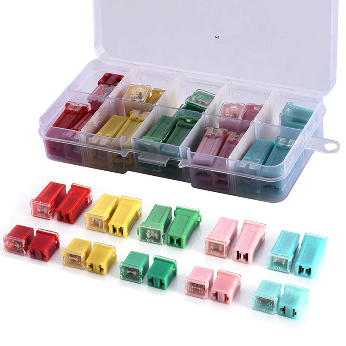 Auto Fuses Mini Square Fuses Automotive Car Fuse Assortment Kit AMP 20Pcs W/Box