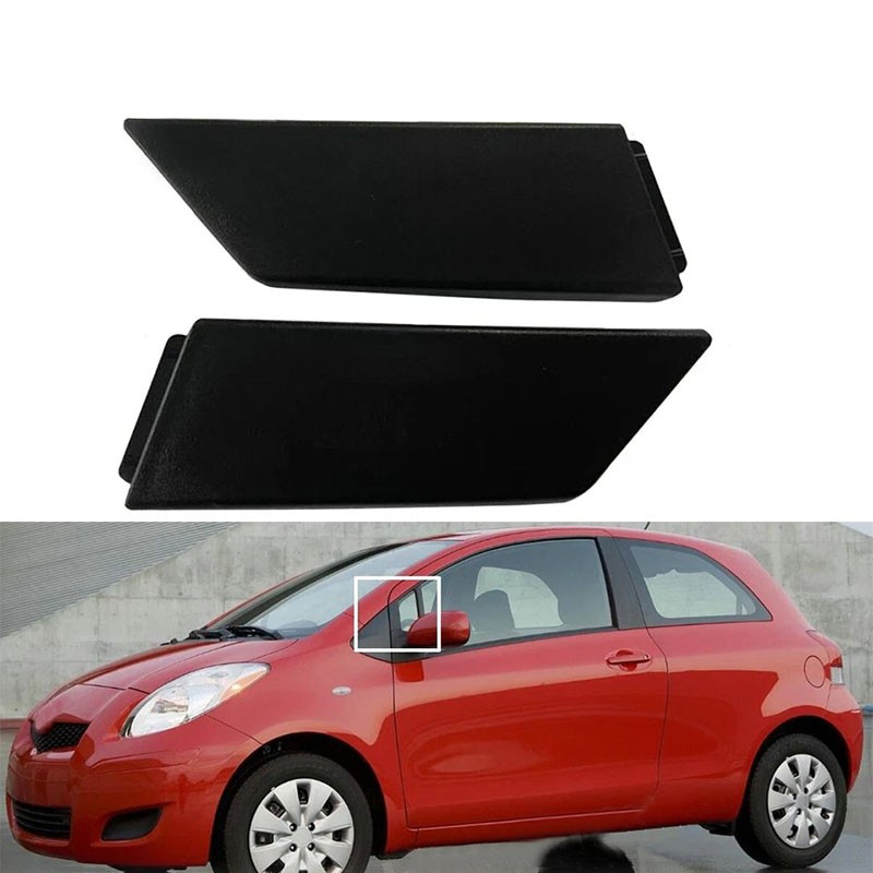 2PCS Front Door Window Frame Moulding Trim Panel For Toyota Yaris US 2005-2011