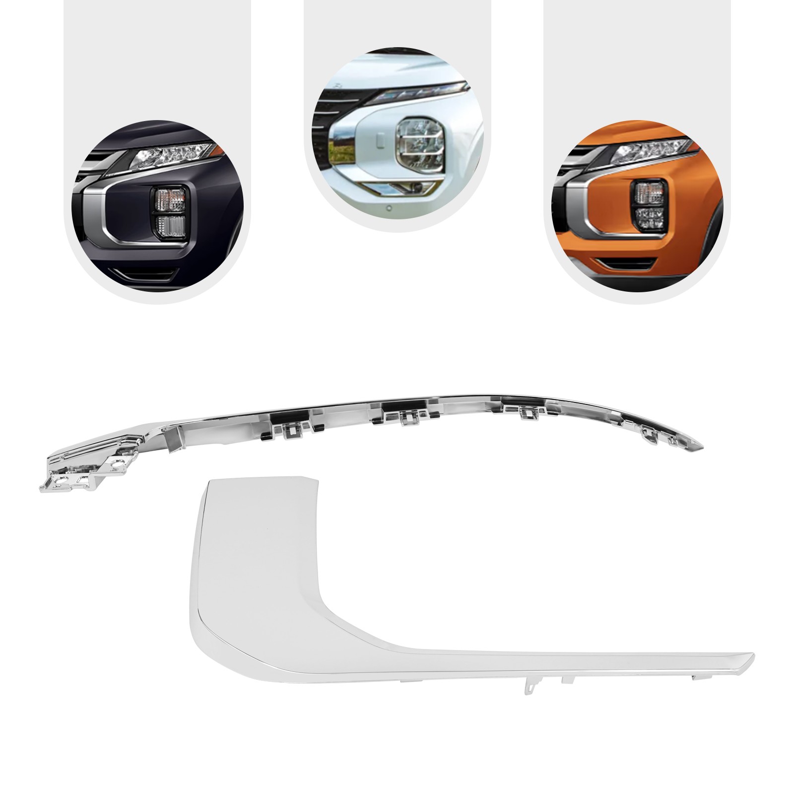 Left Front Bumper Molding Trim, for 2020-2023 Mitsubishi Outlander Sport New