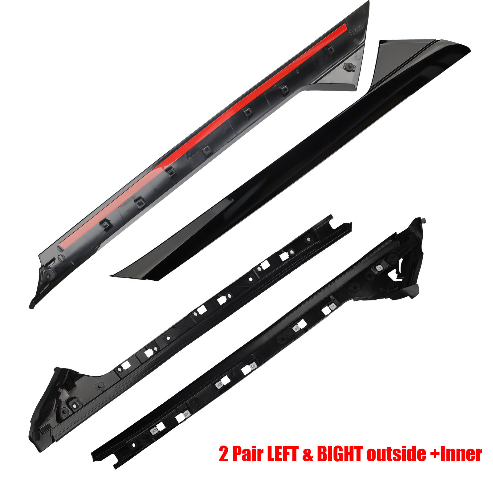 Left & Right Side Windshield A Pillar Molding Trim Fit For 2011-19 Ford Explorer