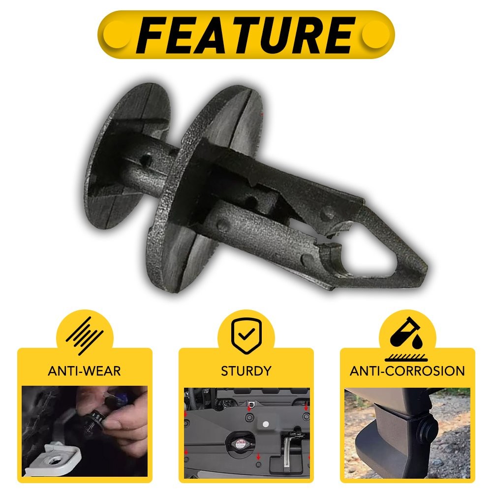 1200x Car 8mm Hole Dia Plastic Rivets Fastener Auto Fender Bumper Push Clips Pin