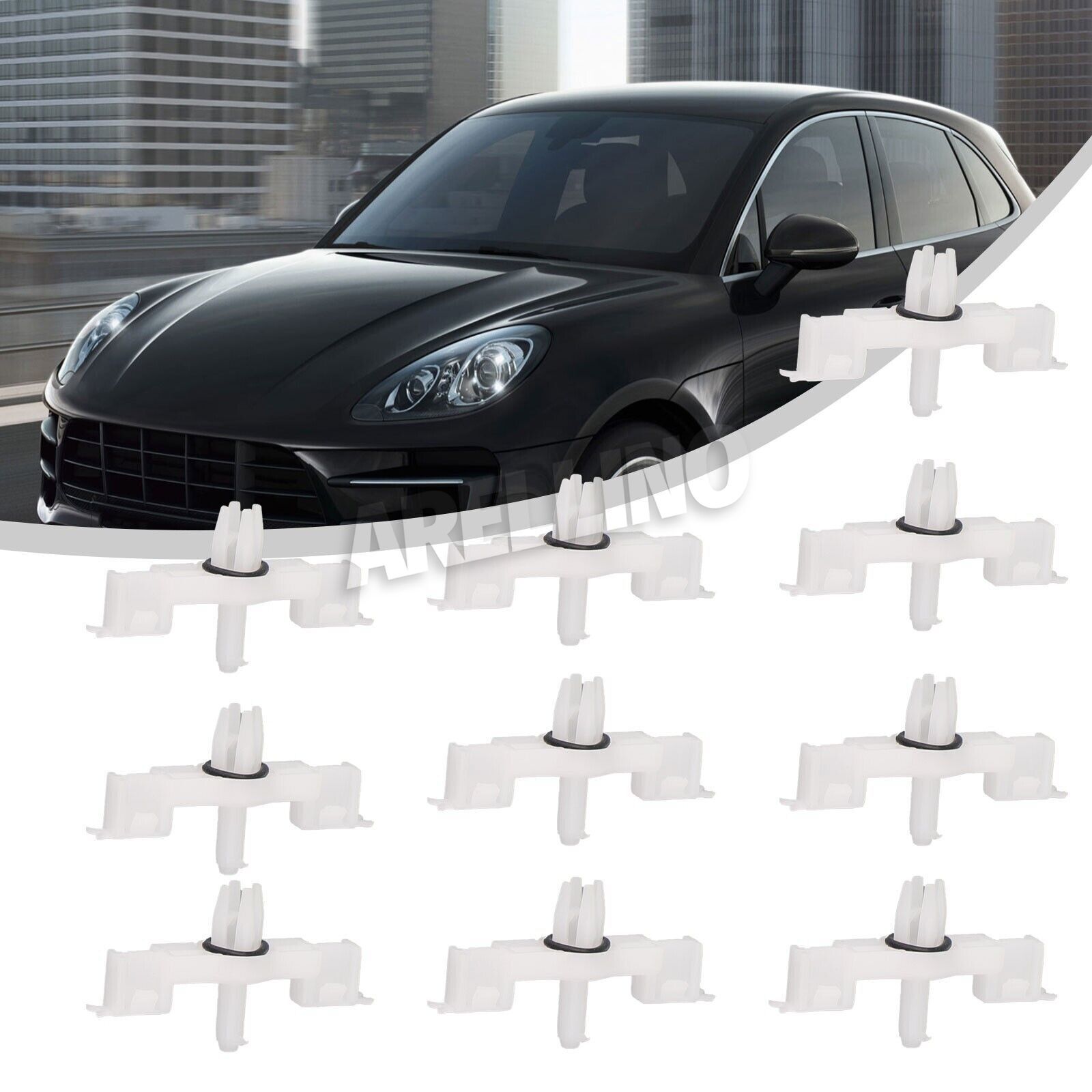 Set of 10 Door Sill Rail Scuff Plate Body Trim Clips for Porsche Cayenne US