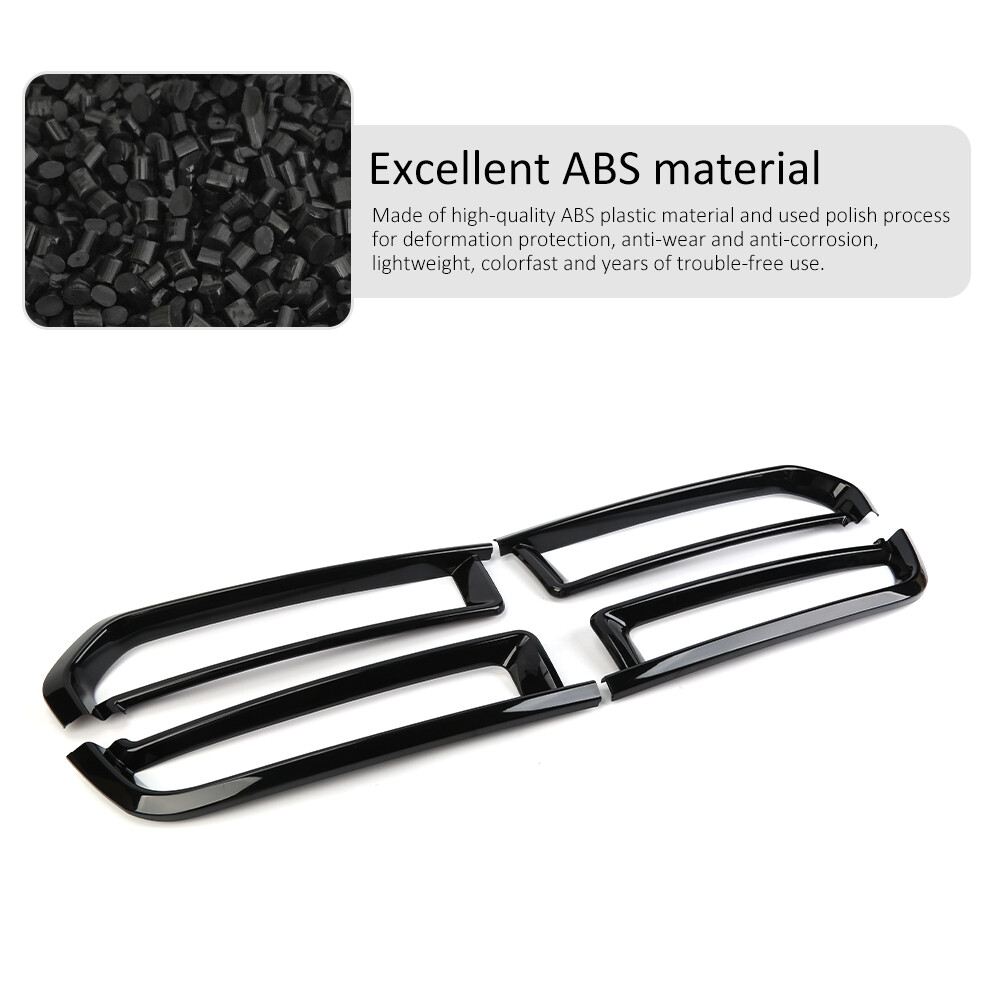 4PCS Black Front Grill Mesh Grille Inserts Trim Cover for Dodge Durango 2011-20