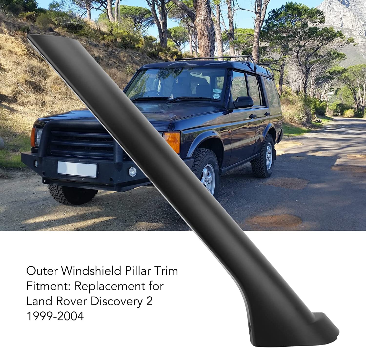 Pair WINDSCREEN A Post Pillar Trim L&R Black For LAND ROVER DISCOVERY 2 99-03 04