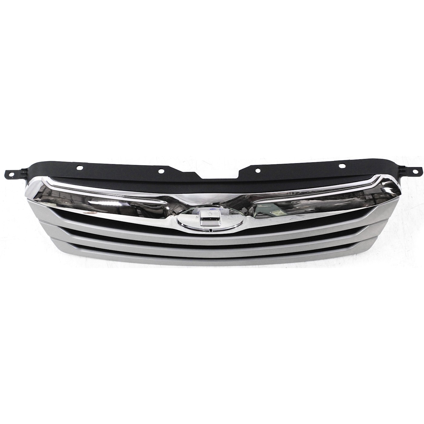 Grille Assembly For 2010-2012 Subaru Outback Silver With Textured Gray Insert