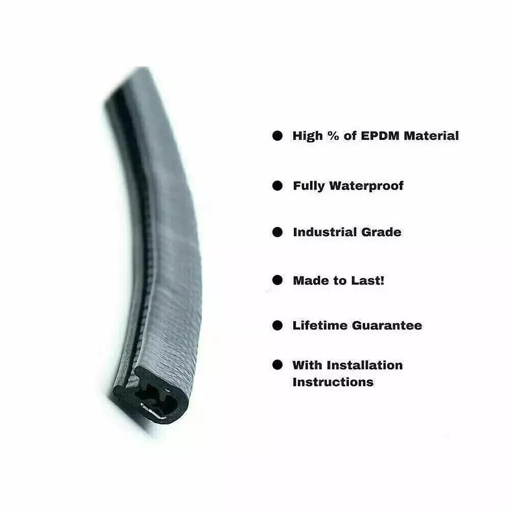 Universal Auto Rubber Seal Weather Strip Door Lock Trunk Hood Edge Trim US Stock