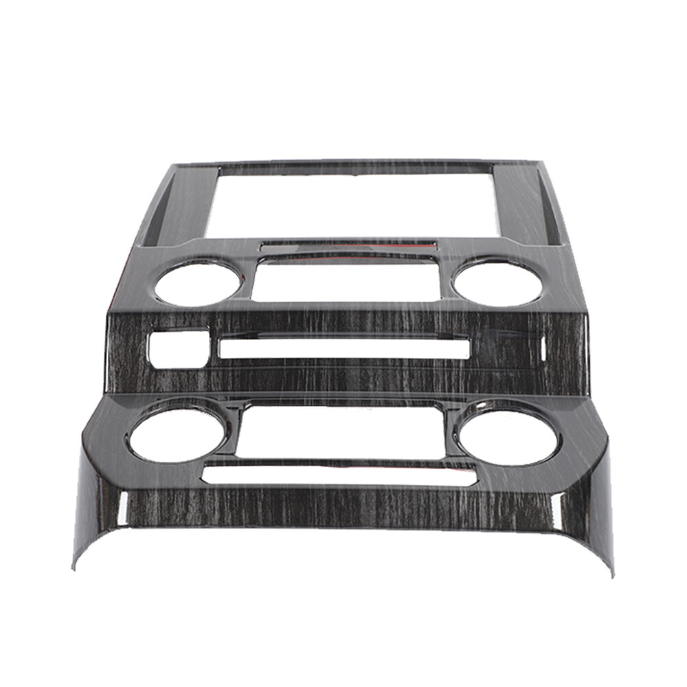 Black Wood Grain Console Navigation GPS Panel Trim Cover For Ford F150 2015-2020