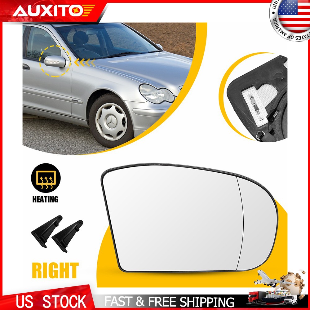Right Left Heated Mirror Glass W/ Backing For Mercedes E350 W211 2003-2006 1/2X