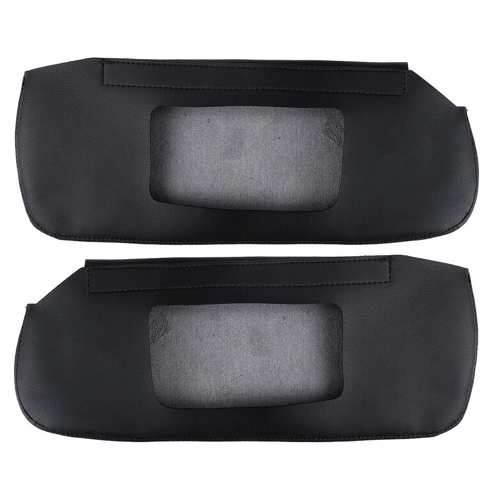 Brand New Sun Visor Cover Leather Cover Black Front Microfiber Leather