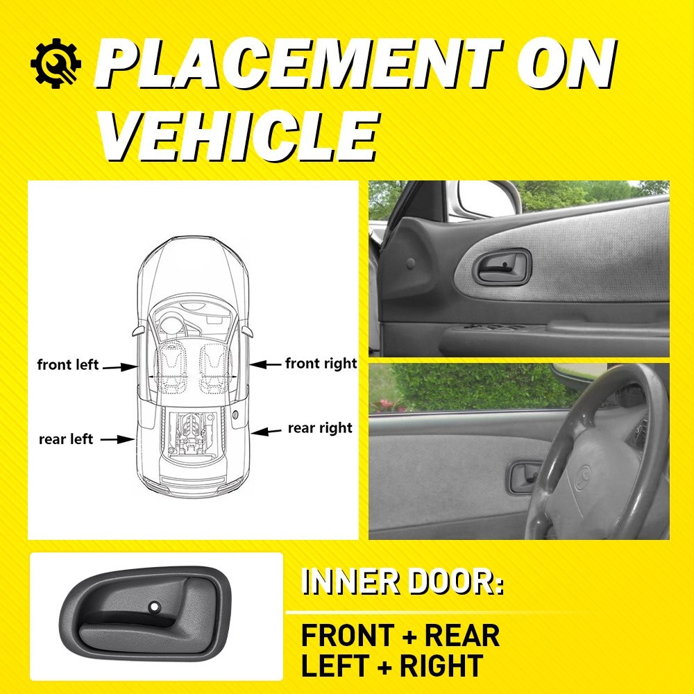 Interior Door Handle Beige Front or Rear Left Side For 1993-1997 Toyota Corolla