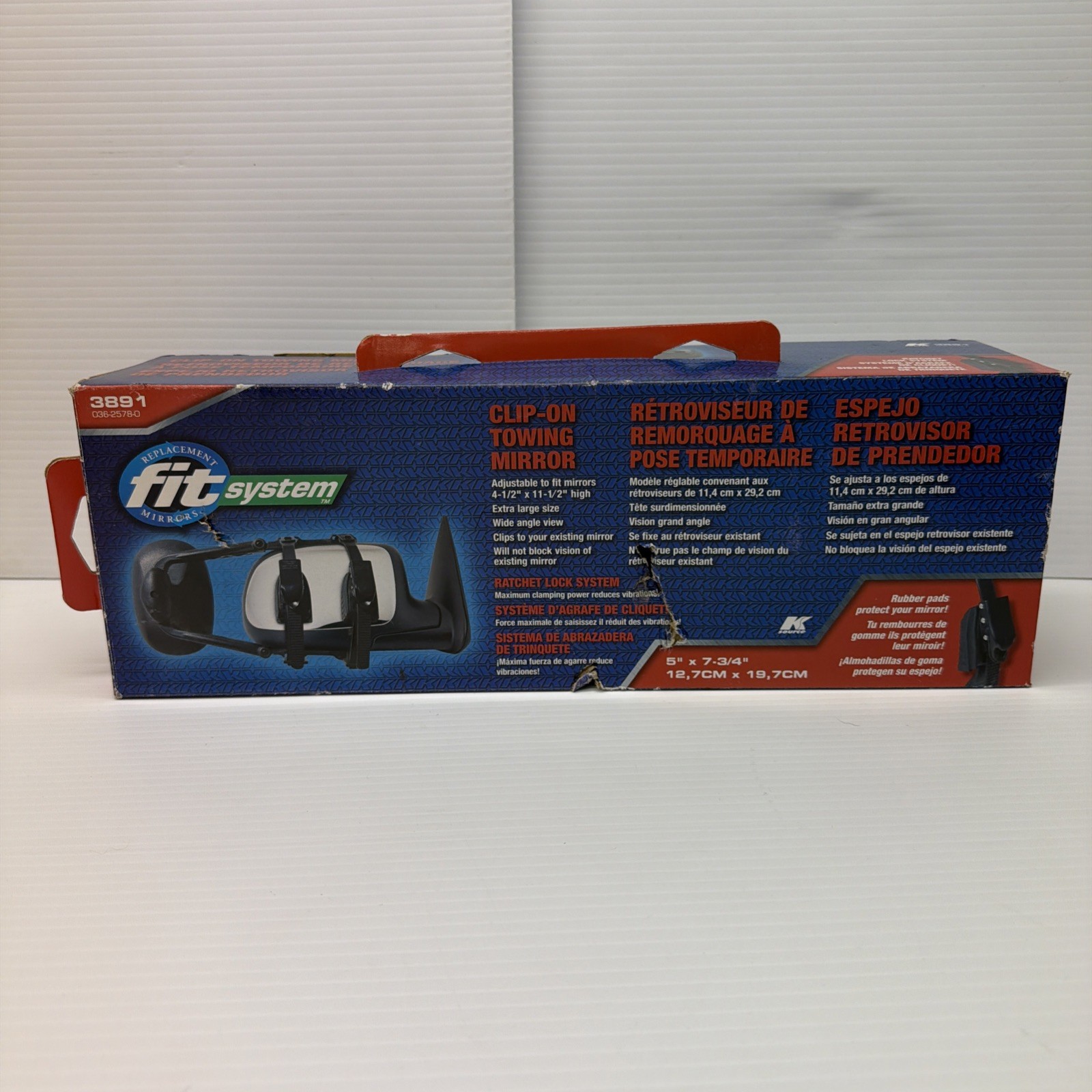 Fit System Clip-On Towing Mirror 3891 Adjustable New