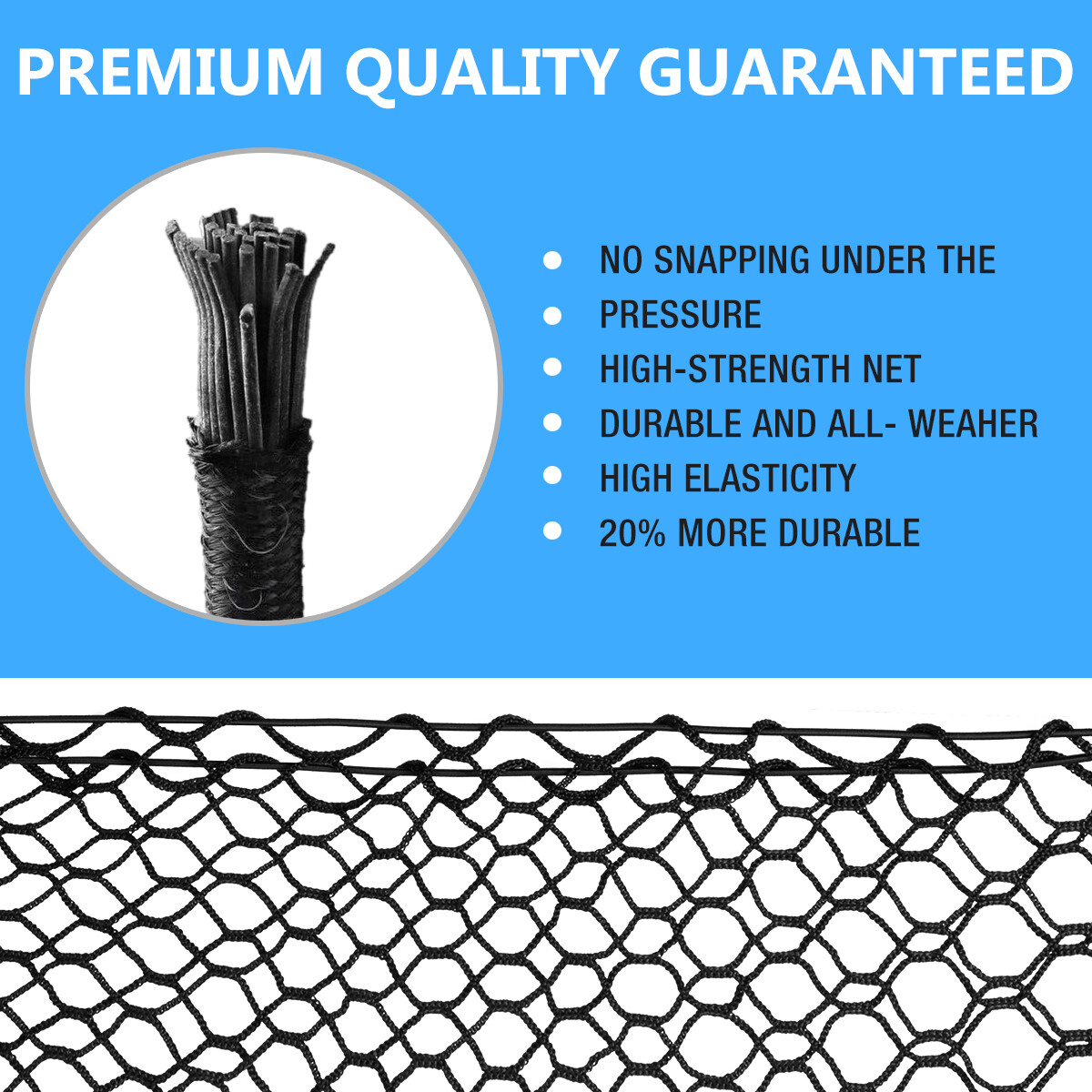 Rear Trunk Bed Envelope Style Organizer Cargo Net for TOYOTA TACOMA 1995-2022