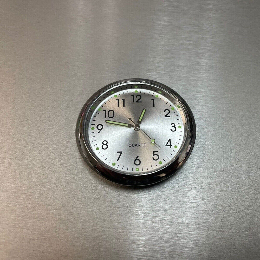 1x Luminous Car Dashboard Clock Stick-On Watch Quartz Clock Interior Accessories