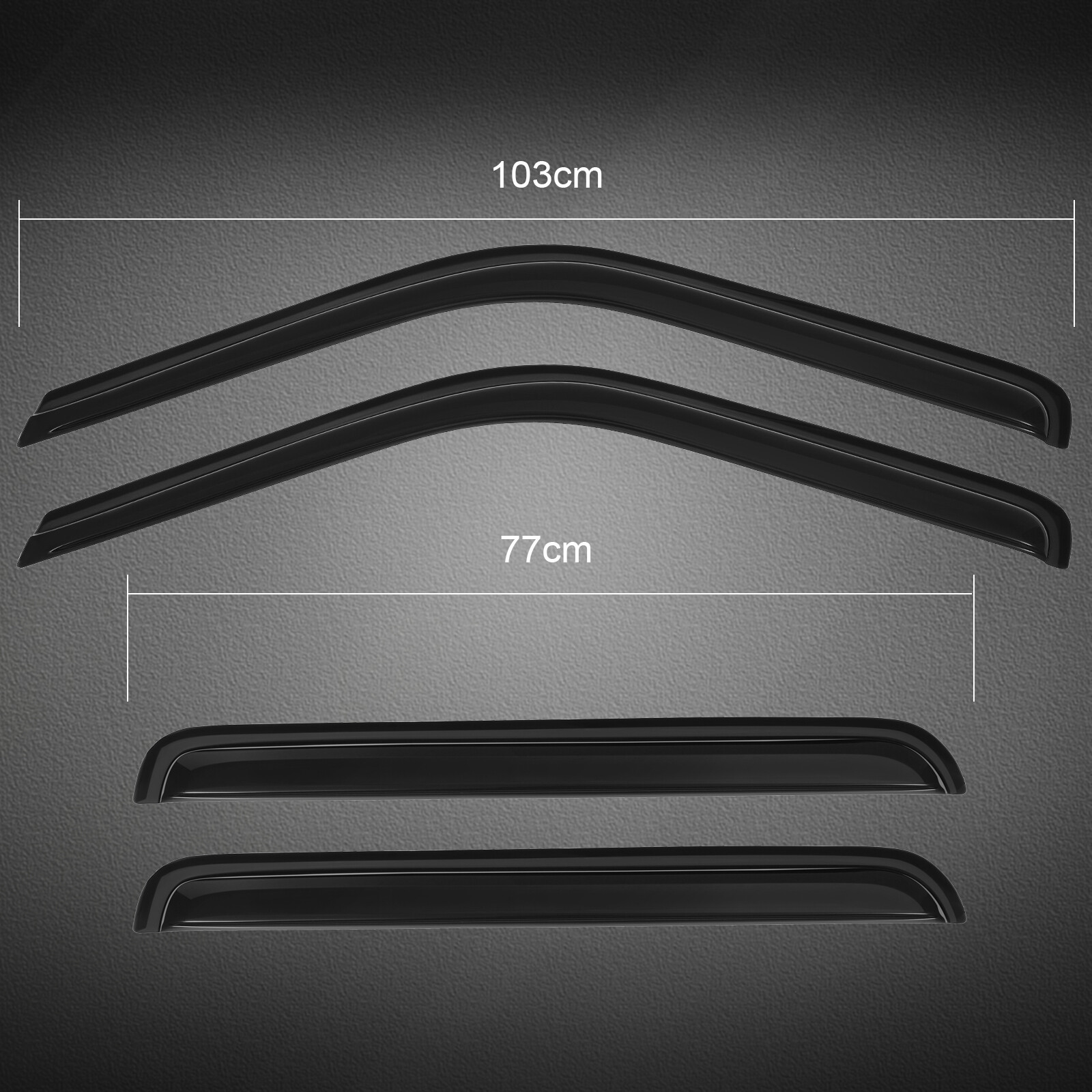 For 92-00 Chevy/GMC C/K 1500 Crew Cab Window Visor Vent Shade Guard Deflector
