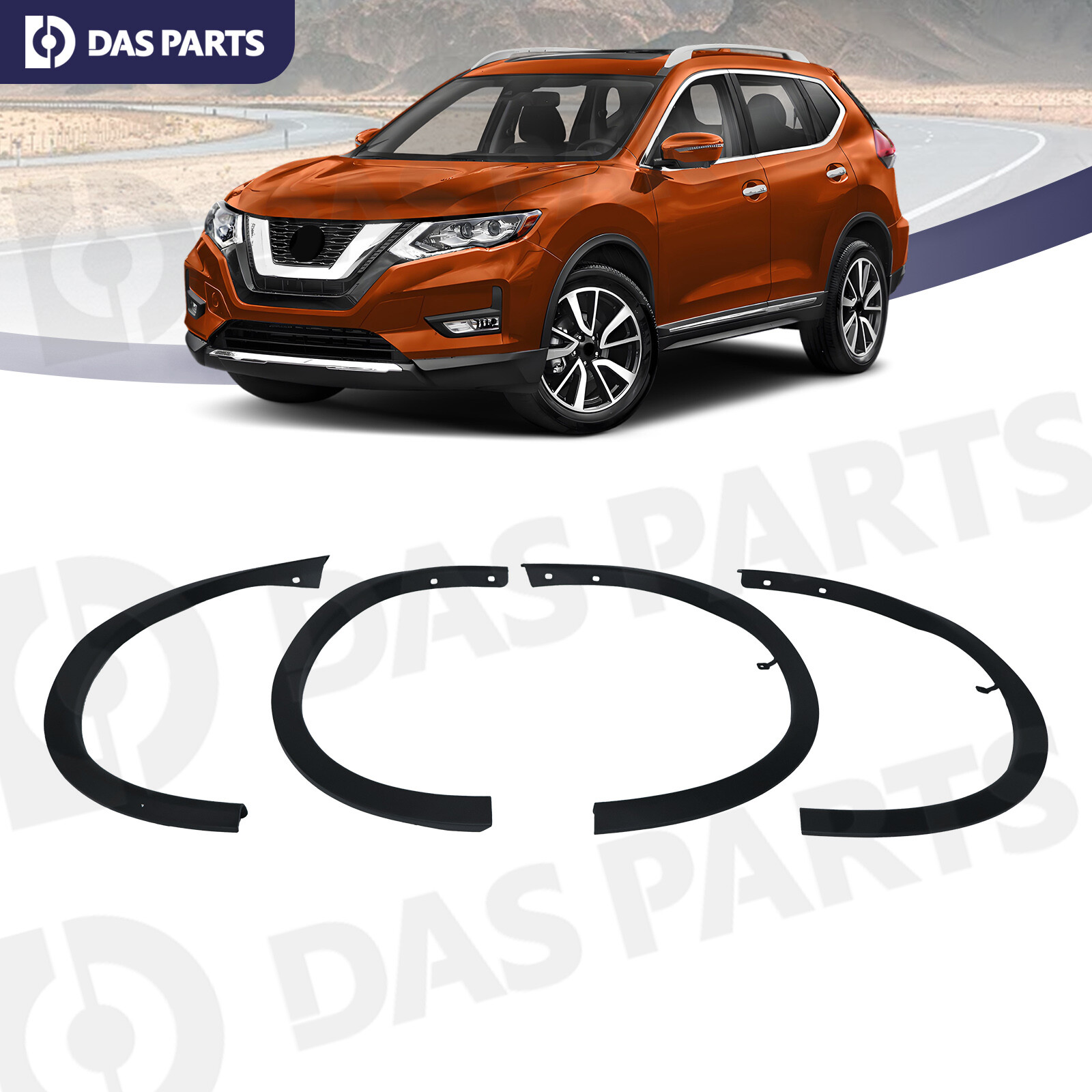 Front Rear Left Right Fender Flare Wheel Arch Molding Trim Fits 2014-2020 Rogue
