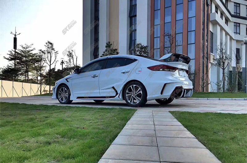Fit Hyundai Elantra 4DR Sedan Carbon Fiber/Unpainted FRP Trunk Spoiler Lid Wing