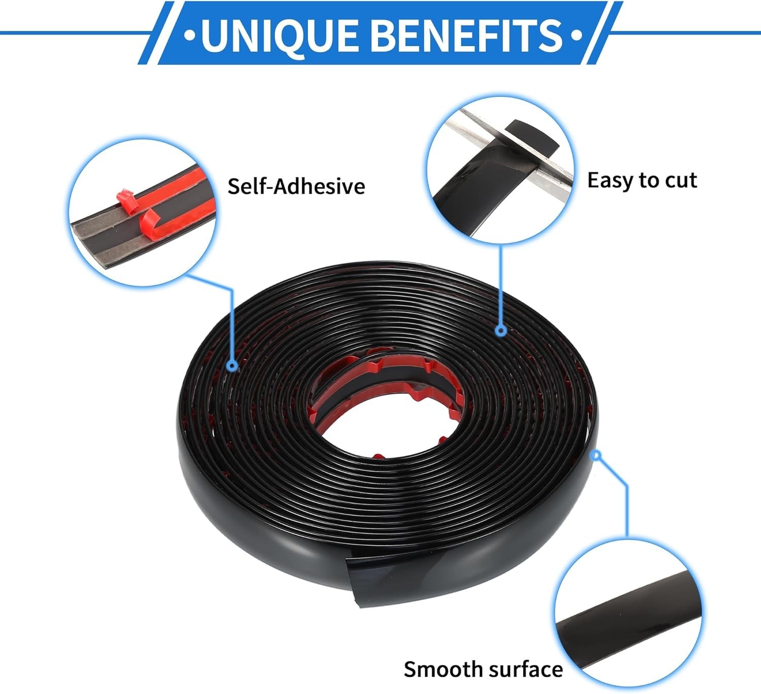 Durable 25mm Window Trim Strip – Stylish Self-Adhesive Protection for Vehicles